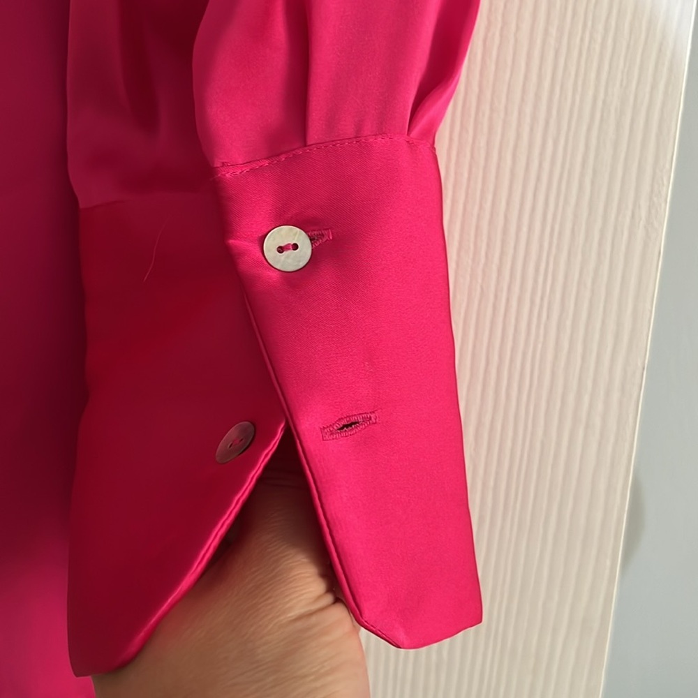 Zara Fuchsia Button-Down Shirt - Picture 4 of 4